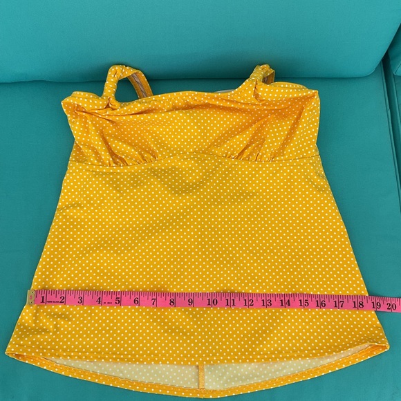 Lands' End Yellow Polka Dot Two Piece Swimwear Size 16 - Picture 4 of 14
